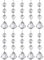 UCLEVER 10 Pieza Prisma de Colgante de Cristal Transparente Gotas Colector de Sol con Cuentas de Octágono para Cortina Candelabro Florero Jardín Fiesta Navidad Boda Decoración (Diamante)