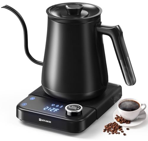 HIYAKOI Bouilloire électrique col de cygne