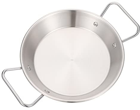 CIYODO Ciotola in Acciaio Resistente Per Pasta Padella Per Frutti Di Mare Portapasto Per Pollo Fritto Stoviglie Da Portata Doppio Manico Superficie Liscia Design Elegante