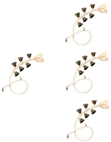 BESPORTBLE 4stücke Haushalt Hundetraining Türglocken-Kette Für Hunde Praktische Und Sichere Hunde-klingel Mit Klaren Geräuschen Aus Strapazierfähigem Material Für Erziehung Und