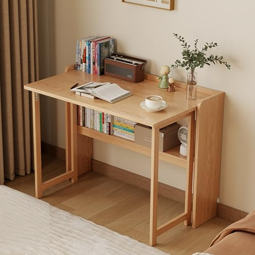 SEIFE Studium und Büro aufbewahrungsregal，Wand montierter klapptisch，bilden klapptisch wandmontage，aus Holz werkbank klappbar，Wohnzimmer, Balkon, Schlafzimmer,(Wood,100cm/39.4in)