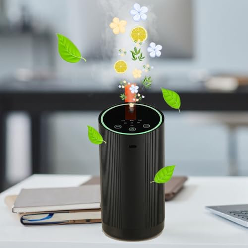 Flycross difusor de Aromas,Nebulización ultrasónica de 360 Grados, una Nueva Experiencia de Olor por atomización, difusor de Aceite portátil para Coche ohogar, Dormitorio, Oficina, Seguro