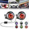 Ctopkatuo 2PCS Dynamische LED Augen Scheinwerfer Auto, Evil Augen LED Auto Motorrad Scheinwerfer, Dämon Rote LED Augen Cosplay Halloween Lichter