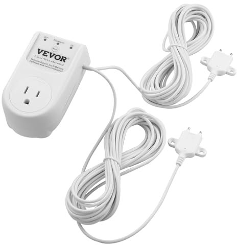 VEVOR SS-SW01 Sump Pump Indoor/Outdoor High Water Septic Tank HI/LO Dual, 85dB Loud Alarm and 16.4ft Extended Sensor Cable, for Sewage Pits, Submersible, Utility, White