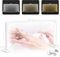 40W Square Nail Desk Lamp 33.5inch Half Moon Lamp Foldable Nail Table Light 3000K-6000K Dimmable LED Nail Tech Lamp with Phone Holder for Nail Tech, Lash Eyelash Extension, Tattoo, Eyebrows（White）