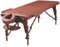 Clap Tzu | Basic Colour Set Massageliege Bordeaux | Kopfstütze, Armablage, Verbreiterung, Tasche inklusive | 186 x 70 cm | bis 250 kg | Gestell und Polsterung in einem Farbton I seit 35 Jahren
