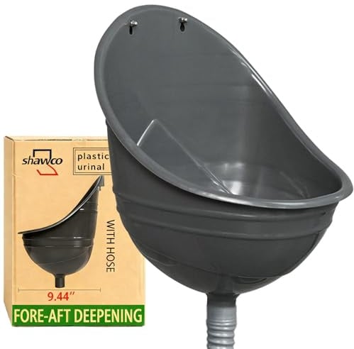 Wasserloses Urinal für die Garage, Urinal für Männer, Kunststoff-Urinale für Männer, Urinumleiter, Outdoor-Urinal, Wandmontage, Urinale für Herren, Badezimmer, kein Bohren, selbstklebendes