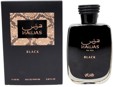 Rasasi Hawas Black Eau de Parfum für Herren, 100 ml
