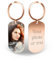 Charmify Personalised Keyring with Photo & Text – Double-Sided Custom Gift for Mother’s Day, Father’s Day, Birthday, Anniversary (Rose Gold) Made in the UK