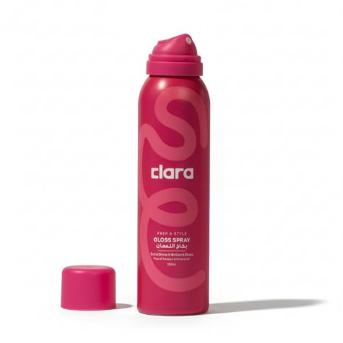 Clara Gloss Spray – Lightweight Hair Gloss Spray for Intense Shine & Anti-Static Finish, Professional Hair Shine Spray Gloss, Finishing Spray Hair for Smooth Polished Styles – 150ml