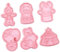 BEBEMOKO 6Piezas Moldes de Galletas de de Plástico Cortadores para Hornear y Fondant Herramientas Creativas para Decorar Galletas y Repostería para Adultos