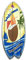 Visario Deko Surfbrett Wandschild Surfer 4502-SCT deutsche Marke und Lager - das Dekoschild/das Holzschild/das Wandschild ist 60 x 25 cm