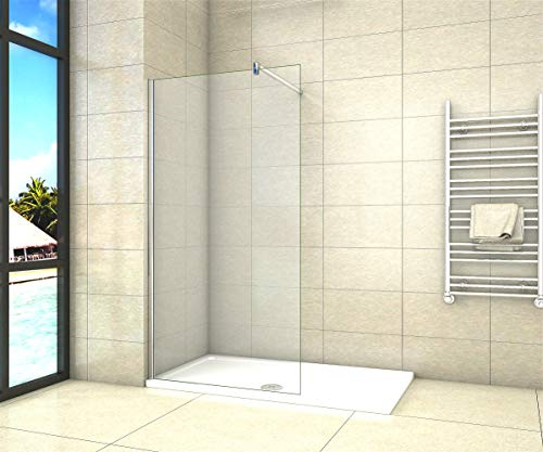 Aica Sanitär Duschwand Walk In Dusche 160cm Duschabtrennung 10mm NANO Glas Duschtrennwand 200cm Höhe