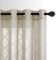 KOUFALL Braune durchsichtige Vorhänge für Wohnzimmer Classics Bestickt gewellt Diamant 95 Lange Fenstervorhänge Leinenoptik Erschwingliche Bight Eye Let Grommet Sheer Schlafzimmer Set von 2 Paneelen