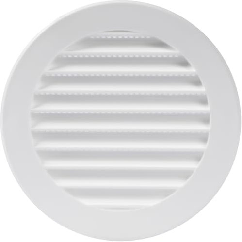Vent Systems Housse d'aération Blanche de 10 cm – Persienne d'aération – Housse de Grille – Moustiquaire intégrée – Aérations de climatisation pour Salle de Bain, Maison, Bureau, Cuisine