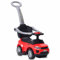 COIL Rutschauto ab 1 Jahr mit Schiebestange 614 W - Baby Car Rutschauto für Kinder - 3-in-1 Design - Bobby Car Zubehör - Rutscherfahrzeug - Bobby Car mit Stange Lenkrad (Rot)