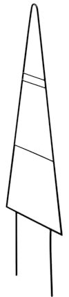 Windhager Treillis Tree | métal, 20 x 80 cm | Anthracite | Treillis Jardin, Support pour Plantes, Aide à Grimper pour Plantes, Treillis, Aide à Grimper | décoration de Jardin
