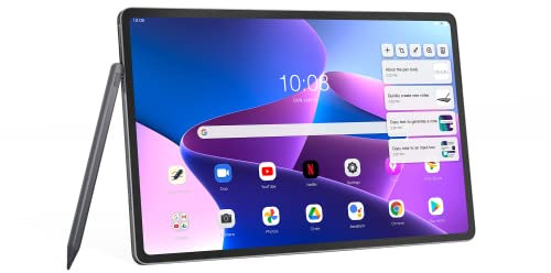 Lenovo Tab P12 Pro Tablet, 31,6 cm (12,6 Zoll), WQXGA (Qualcomm Snapdragon 870, 8 GB RAM, 256 GB erweiterbar auf 1 TB, Android 11, WiFi 6 + Bluetooth 5.2, 4 Lautsprecher) Precision Pen 3 - Dunkelgrau