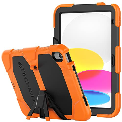 TECHGEAR Custodia Robusta Compatibile con iPad 10, 10.9 Pollici 2022 (10 Generazione) Resistente agli Urti e all'impatto - Cover con Supporto per i Bambini, Lavoro e Scuola