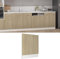 homiuse Tapa para lavavajillas Sonoma-Eroble, 59,5 x 3 x 67 cm, madera, encimera de cocina, fregadero, parcialmente integrada, panel frontal para fregadero de cocina, panel frontal