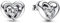 PANDORA Strahlendes Herz & Schwebender Stein Ohrstecker aus Sterlingsilber mit Zirkonia in der Farbe Silber, PANDORA Moments Collection, 292500C01