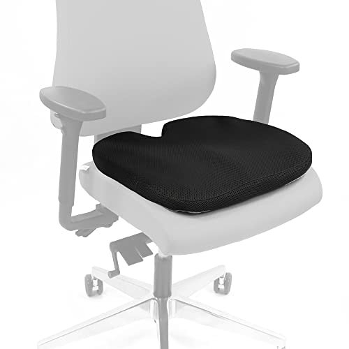 hjh OFFICE Orthopädisches Sitzkissen MEDISIT III Kissen mit Gel Wabenstruktur, Anti-Rutsch Bezug, abnehmbar & waschbar 780002