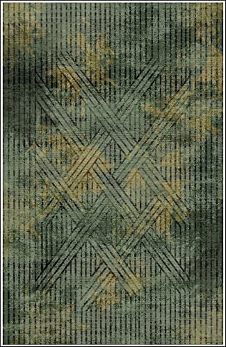MANI TEXTILE Fisun Teppich, Grün, 80 x 150 cm