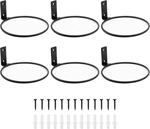 6 Pack 6 Inch Wall Flower Pot Holder Ring Plant Hanger, Metal Planter Hooks Wall Mounted Bracket Heavy Duty for Outdoor Indoor