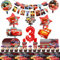 Partygeschirr,74 Stück Geburtstag 3 Jahre ,Party Deko 3,Geburtstags Party,Deko Geburtstags 3, Geburtstag Geschirr,Happy Birthday Banner