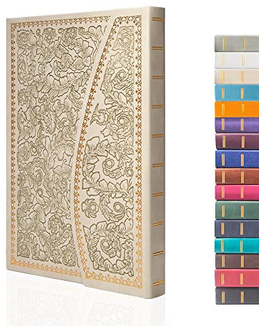 VICTORIA'S JOURNALS Magnet-Tagebuch, Schnitzerei, Vintage-Notizbuch, Kunstleder, Hardcover, persönliches Tagebuch, linierte Seiten, Lesezeichen, 20,3 x 14,5 cm, ONB2016