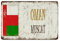 Yelolyio Oman Vintage Metallschild Poster Oman Muscat Metall Blechschild Oman Landflagge Souvenir Geschenk Wandschild für Wohnzimmer Küche Veranda 20,3 x 30,5 cm Einweihungsgeschenk