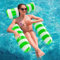 MLRYH Flottant Hamac Gonflable, Flotteur Gonflable Piscine 4 -en- 1 Flottant de Inclinable Flotteur Hamac Hamac d'eau Jouets de Piscine pour Plage Partie Vacances（Vert）