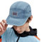 Clakllie 5 Panel Cap Herren Flat Brim Snapback Caps Flache Basecap Verstellbar Trucker Caps Sommer Sonnencap Low Profile Dad Cap,Light Blue