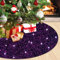 WUPIOS Mini gonna per albero di Natale viola, 53 cm, piccola gonna per albero di Natale, in velluto scintillante, gonna viola, per decorazioni per albero di Natale da 1,2 m, per esterni e interni
