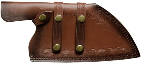 IMIKEYA Leder Messer Scheide, 30x12,5 CM Messerscheide Handgefertigt Küchenmesser Scheide für Camping Küche Metzger Messer Messerschutz Leder Scheide