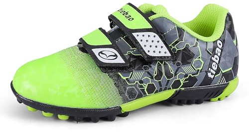 MiFeloo TF Children's Indoor Football Boots, Green / Black, 7 UK Child