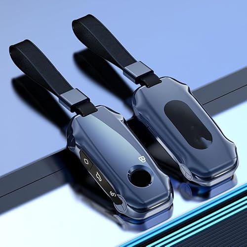 ASICPLB Coque de Clé Voiture pour BMW X5 X7 X1 X6 IX i7 iX1 XM i5 24, Pochette Cle Voiture Coque Protege Protégez Durable Housse de Protection pour Clé de Voiture Couvertures Porte-clés, B Blue