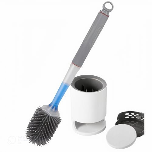 Silikon Toilettenbürste mit Seifenspender - BPA-frei, Hygienisch Klobürste, Langlebig, Leicht zu Reinigen, WC-Bürste