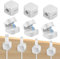 TNOMSNO 10 PCS Clip de Cable, Soportes Magnéticos para Cables Clips para Cables, Organizador Cable Escritorio Ajustables para Mesillas de Noche, Cocinas, Oficinas