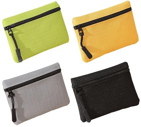 ZGDEIWGF 4 piezas monedero pequeño mujer billetera hombre monedero portátil billetera de viaje, gris, talla única, moderno