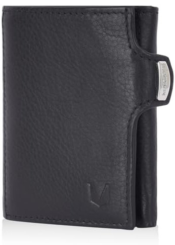 MAGATI Slim Wallet il Santo – Elegantes Kartenetui aus echtem Leder – 7 Kartenfächer und RFID-Schutz – Geldbeutel mit Scheinfach bis 200€ und Münzfach, kompakt und praktisch für den Alltag
