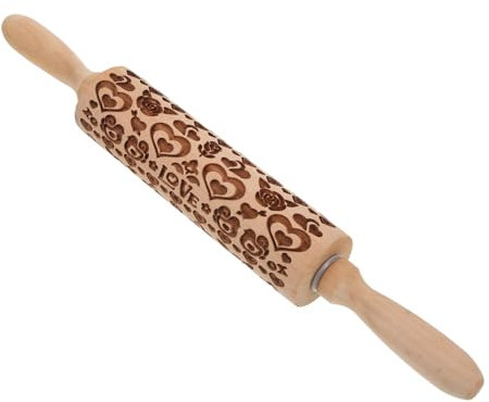OKUMEYR Personalisiertes Nudelholz Pizzaroller Holz Nudelholz Geprägtes Nudelholz