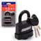 APECS Cadenas résistant aux intempéries pour l'extérieur - Avec 3 clés - Cadenas à suspension de 71 mm - Serrure de cave - Serrure de conteneur - Serrure de sécurité PDR-50-70