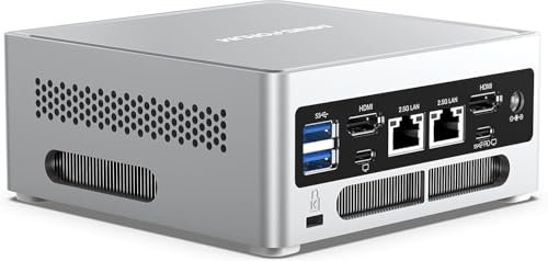 MINIS FORUM Mini PC NAB6 Lite, processeur Core i5-12600H 12 cœurs/16 Threads jusqu'à 4,5 GHz, Carte Graphique Iris XE, 16 GB DDR4/1 TB PCIe4.0 SSD, 2xHDMI/2xUSB-C/2xRJ45 2.5 LAN