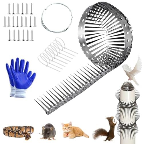 SMD35 Marderschutz Fallrohr Edelstahl 1M - Marderabwehr Fallrohr Marderabwehrgürtel mit Zubehör Katzenabwehrgürtel Kann Geschnitten Werden Marderschutz Dachrinne für Haus Dachrinne Baum