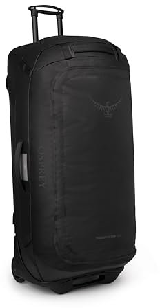 Osprey Transporter Reisetasche mit Rädern, 120 l, Raven Black, Raven Black, 120 l, Rabenschwarz, L, 120 Liter