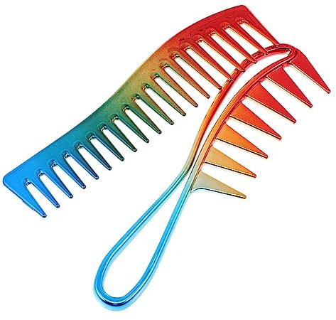 Vaguelly 2 Stück Ölkamm Kämme Mann Barbier Französisch Haarbürste Mit Glattem Rücken Styling Haarkamm Für Männer Lockig Toupierkamm Für Feines Haar Schneidkamm Friseur Salon Abs Colorful