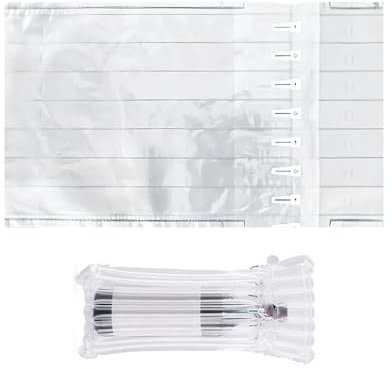 Wine Bottle Protector 10 Pack, Reusable Air Wrap Bubblewrap Bottle Bag with Pump, Inflatable Air Column Cushion Wrap for Safe Travel, Luggage, Shipping & Storage
