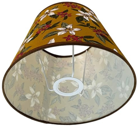 Tissu Abat-jour Vintage E27 pour Lampe de Table et Lampadaire | Métal et Toile, Lumière Adoucie, Décoration Délicate, Usage Intérieur, Format E27, Style Maison