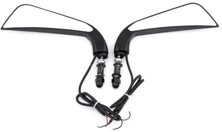 Rétroviseur Latéral Faucille Moto Avec Clignotant Accessoires Moto Adaptés Pour 883 Retro Moto(Black)